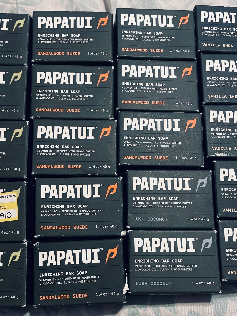 20 Papatui Enriching Bar Soap Cedar Sport Lush Coconut Sandalwood Vanilla  1.4